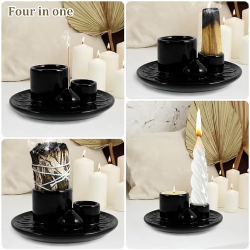 Ceramic Palo Santo Sticks Holder 4 in 1 Burner Tray 1