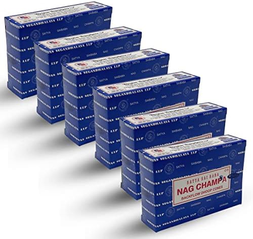 Nag Champa Incense Cones with Mat - Pack of 6