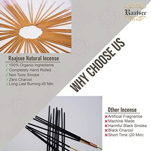 Raajsee Natural Incense Sticks 6 Pack Mixed Scents Gift Set