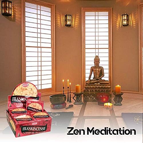 HEM Frankincense Incense Cones 120 Count for Positivity and Relaxation