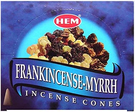 Frankincense and Myrrh Incense Cones with Burner Stand