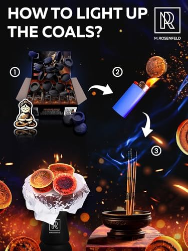 Charcoal Discs for Incense Burning - 30 pcs Quick Light Coals