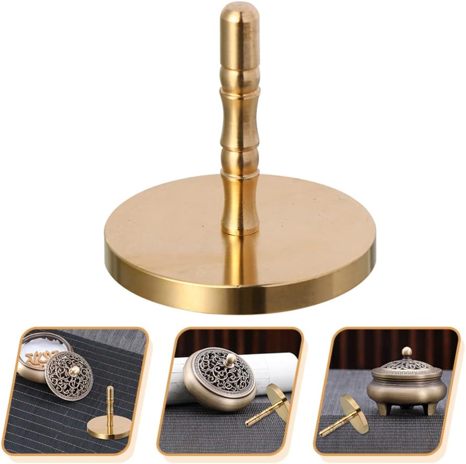Artibetter Brass Incense Ash Press for Home Fragrance