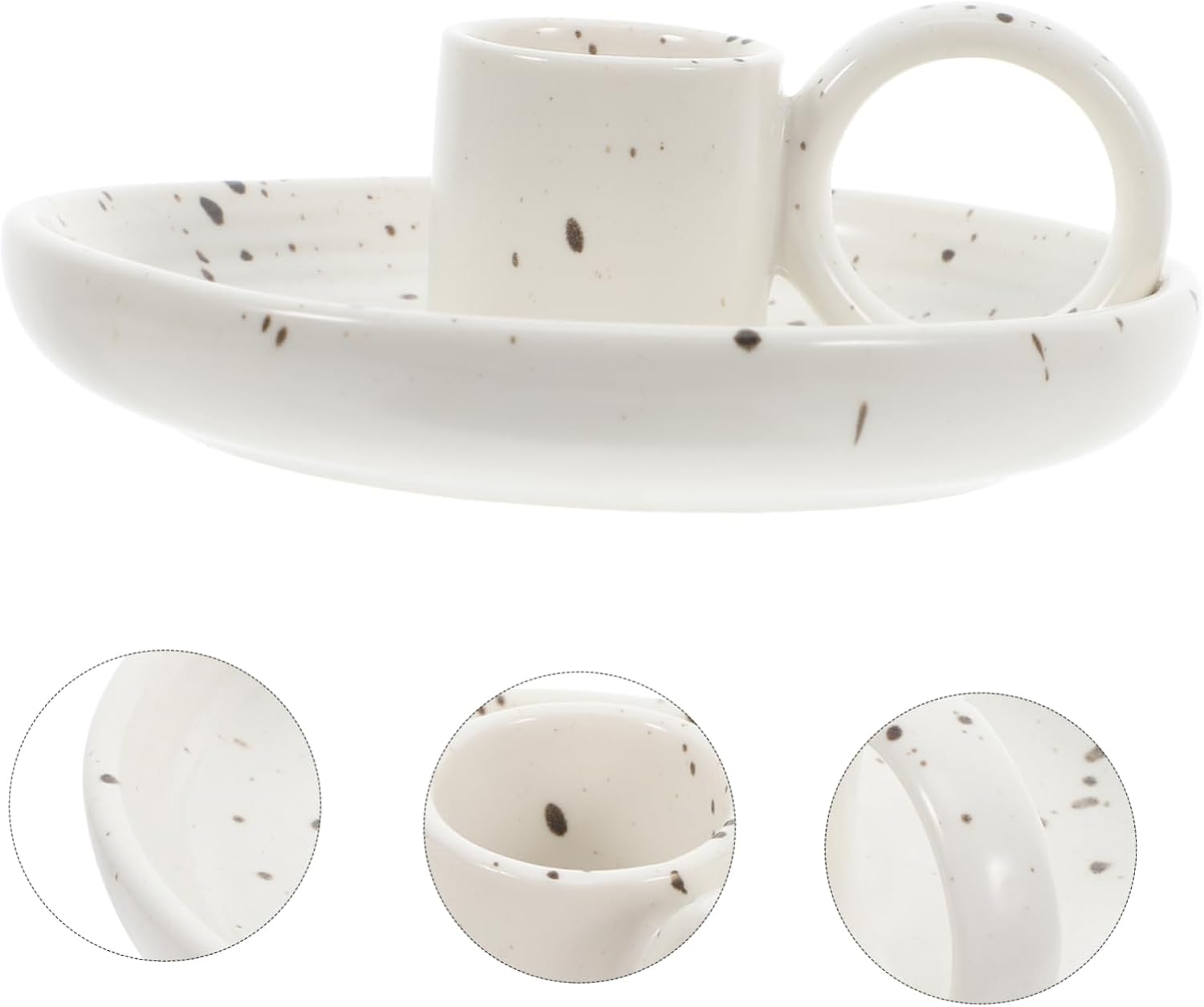 Cabilock Ceramic Incense Tray with Handle for Sticks and Cones