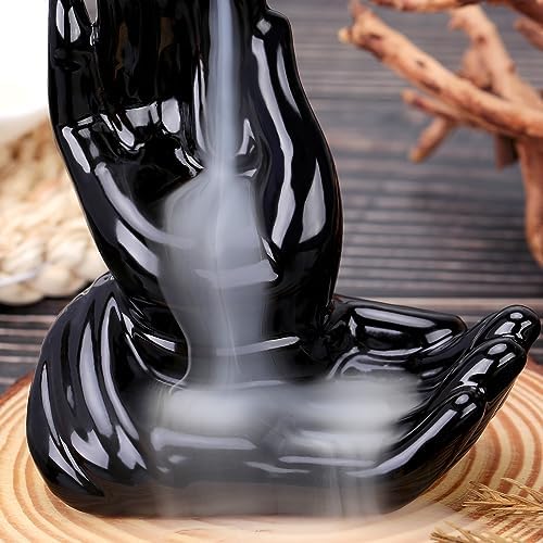 Buddha Hand Incense Burner with Waterfall Effect