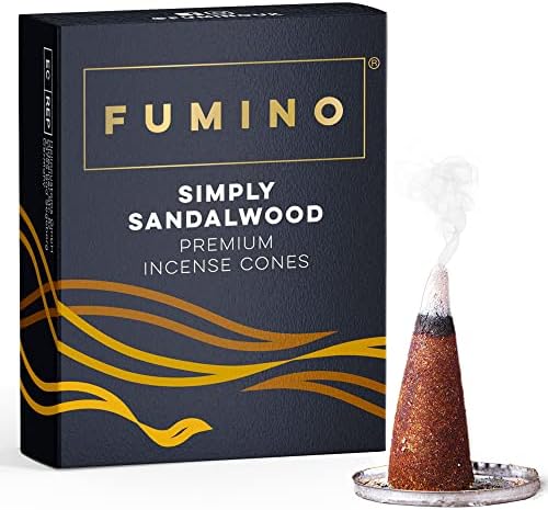 Fumino Simply Sandalwood Incense Cones 20 Per Box