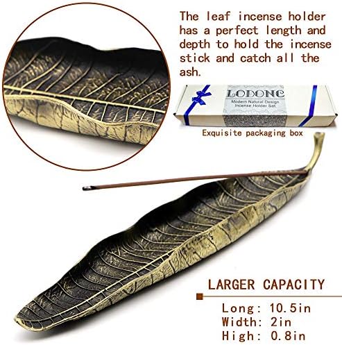 Leaf and Snail Incense Holder Set - Durable Zinc Alloy