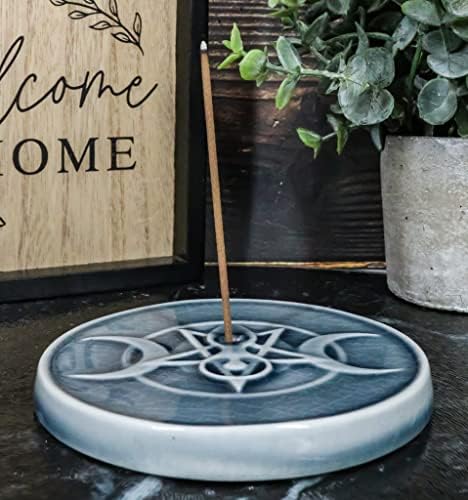 Ebros Gift Triple Moon Incense Burner Figurine