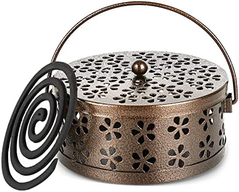 Portable Iron Mosquito Coil Holder with Handle