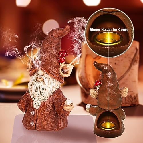 Gnome Incense Holder for Sticks and Cones Unique Christmas Decor