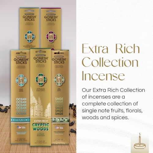 Gonesh Extra Rich Scented Incense Sticks Variety Pack