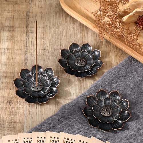 6-Piece Lotus Incense Stick Holder Burner for Home Yoga Sauna SPA