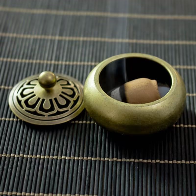 Gold Lotus Incense Burner for Home Fragrance