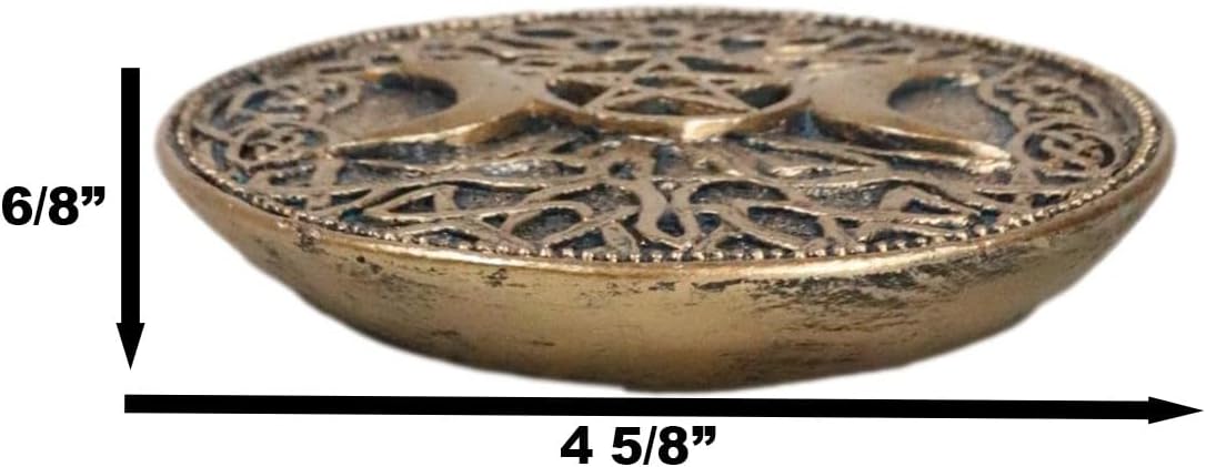Ebros Gift Triple Moon Pentagram Incense Burner