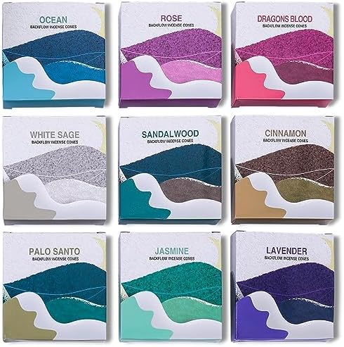 Mosfantal Backflow Incense Cones Set of 9