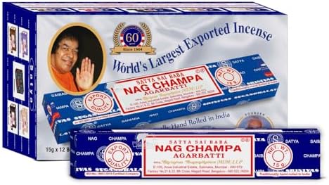 Satya Sai Baba Nag Champa Agarbatti Pack of 12