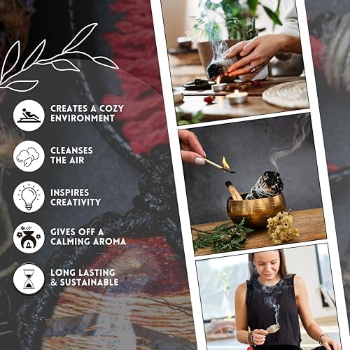 Soul Sticks 3 Pack Cedar Orange Cinnamon Sage Smudge Sticks for Money Cleansing Abundance