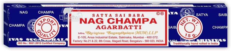 Satya Sai Baba Nag Champa Agarbatti Pack of 12