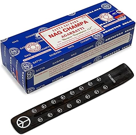 Trumiri Incense Stick Holder Bundle with Nag Champa Incense Sticks