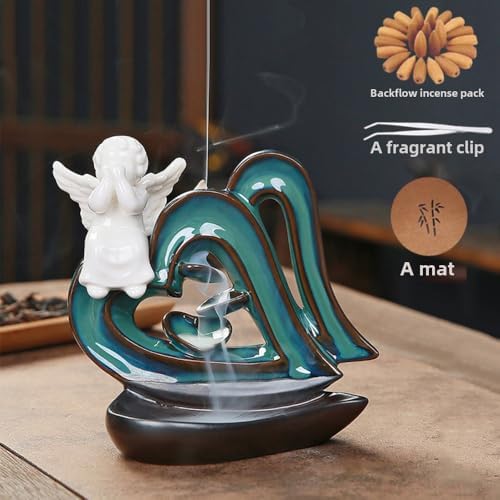 Love Angel Reverse Flow Incense Burner Set