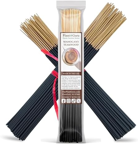 Plant Guru Mahogany Teakwood Incense Sticks 11 Bundle