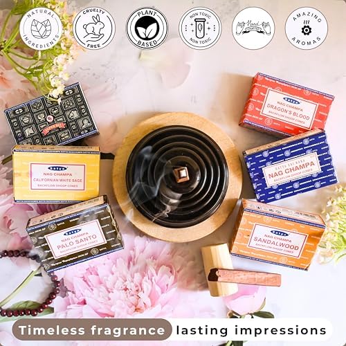 TRUMIRI Variety Pack Backflow Incense Cones for Waterfall Fountain - Pack of 6