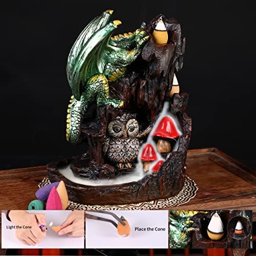 Dragon Backflow 2 Sided Mountain Waterfall Incense Burner