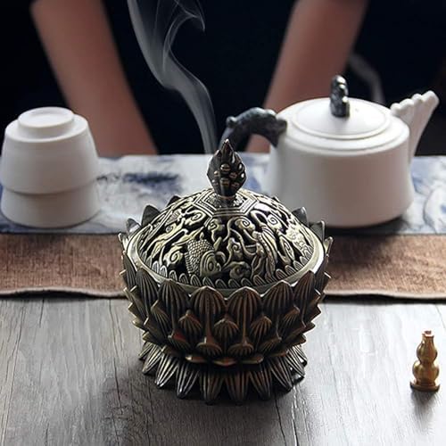 Classic Bronze Lotus Incense Burner Holder