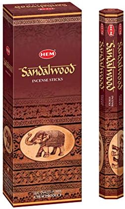 HEM Sandalwood Incense Sticks Pack of 6 120 Count 301g