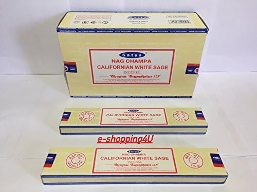 Satya Box of 12 Californian White Sage Incense Sticks