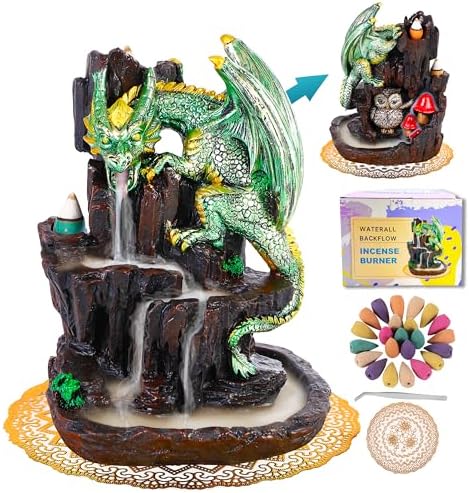 Dragon Backflow 2 Sided Mountain Waterfall Incense Burner