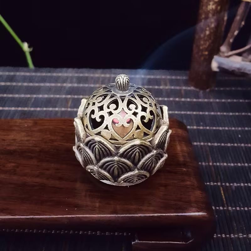 Gold Lotus Incense Burner for Home Fragrance