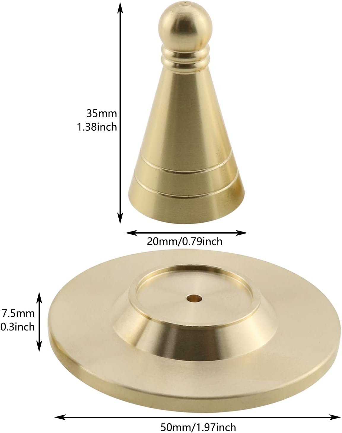 LUORNG Incense Cone Mold Set Pure Brass