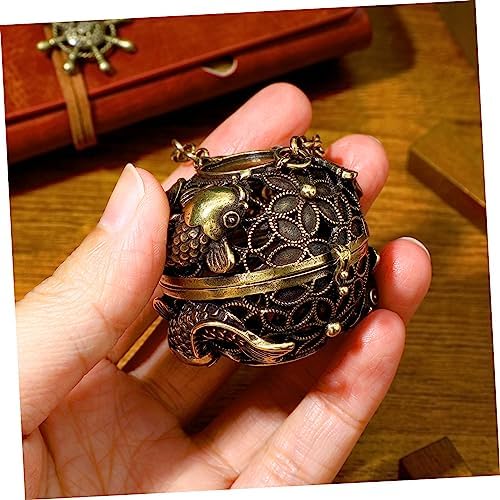 IMIKEYA Copper Incense Hanging Ball Holder