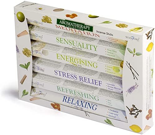 Stamford Premium Aromatherapy Hex Incense Sticks 120 Count Gift Set