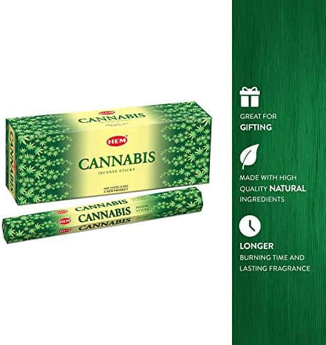 Hem Cannabis Incense Sticks - 120 Sticks 6 Boxes 9 Inches Long