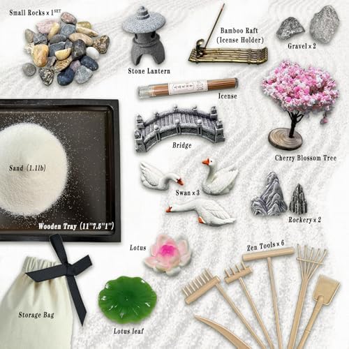 SRAYW Zen Garden Kit for Desk Decor