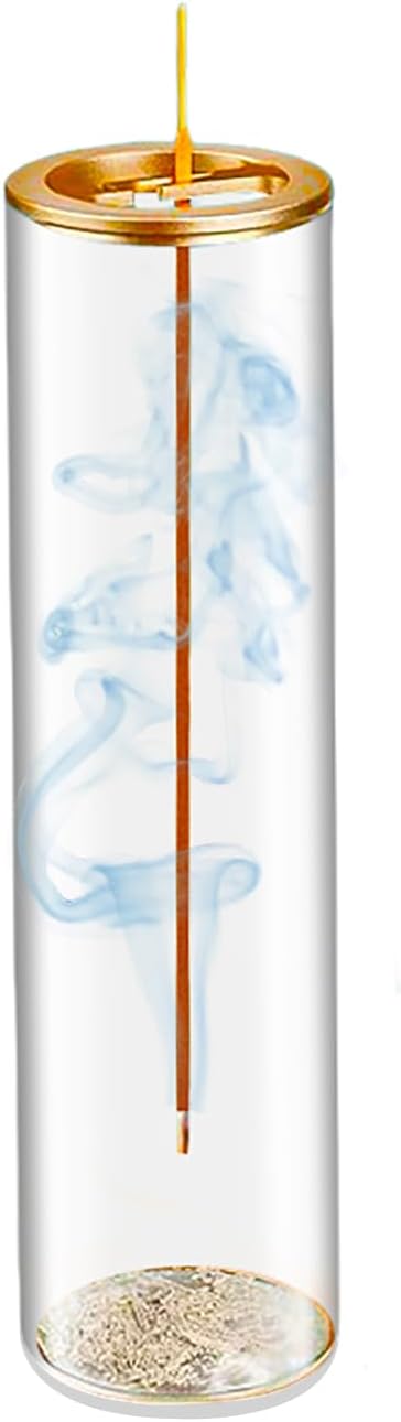 Modern Glass Incense Holder for Sticks Anti-Ash Easy to Clean Round Design
