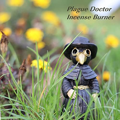 Plague Doctor Incense Burner with Smoky Eyes