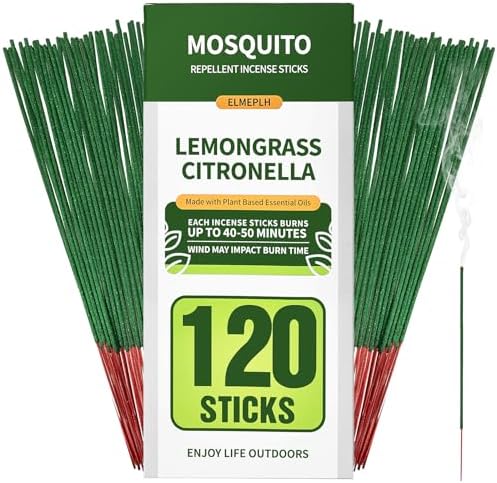 Elmeplh Mosquito Repellent Incense Sticks 120pcs Box