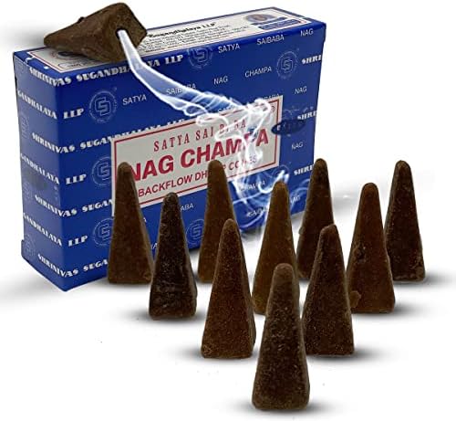 Nag Champa Incense Cones with Mat - Pack of 6