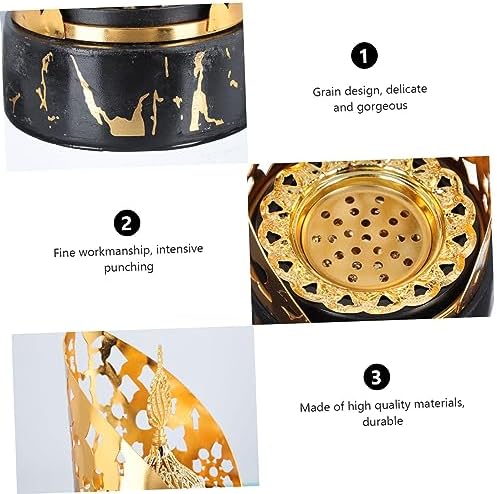 ABOOFAN Incense Burner with Bakhoor Holder Home Decor Aromatherapy Desktop Office Alloy Tray