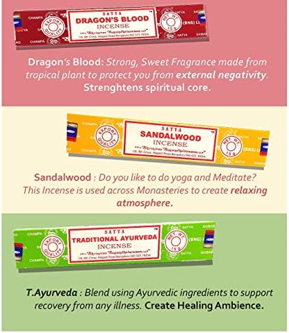 Satya Nag Champa Incense Sticks Variety Pack