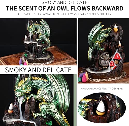 Dragon Backflow 2 Sided Mountain Waterfall Incense Burner