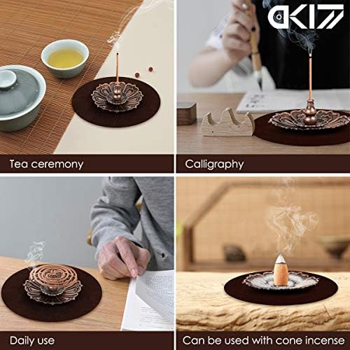 DK177 Brass Incense Sticks Holder with Lotus Design