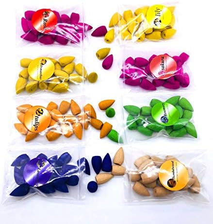 152 Pcs Backflow Incense Cones 8 Mixed Natural Scents