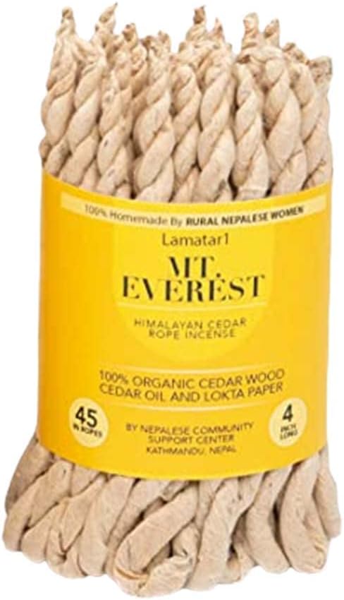 Himalayan Cedar Rope Incense Bundle 45 Ropes Natural Eco-Friendly