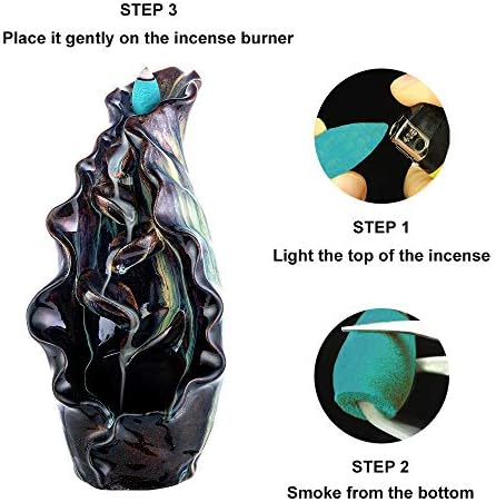 Golden Lotus Leaf Incense Holder Handcrafted Ceramic