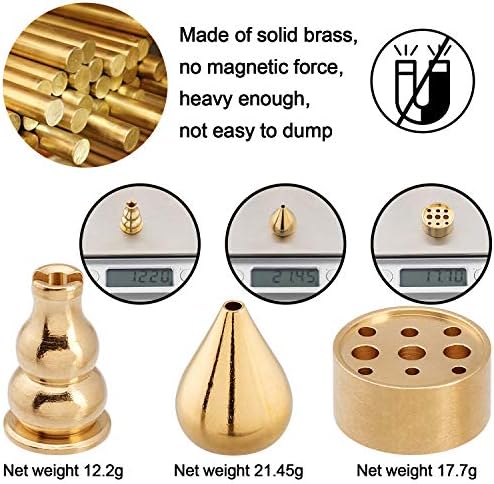 OIIKI Brass Incense Holder with 3 Styles