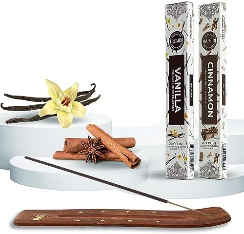 Trumiri Natural Incense Sticks - 40 Pack of Vanilla Cinnamon